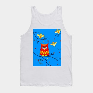 Sweet Nature Autumn Owl Tank Top